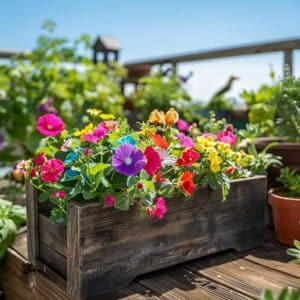 Jardinière BIO : Balcon fleuri – écologie assurée